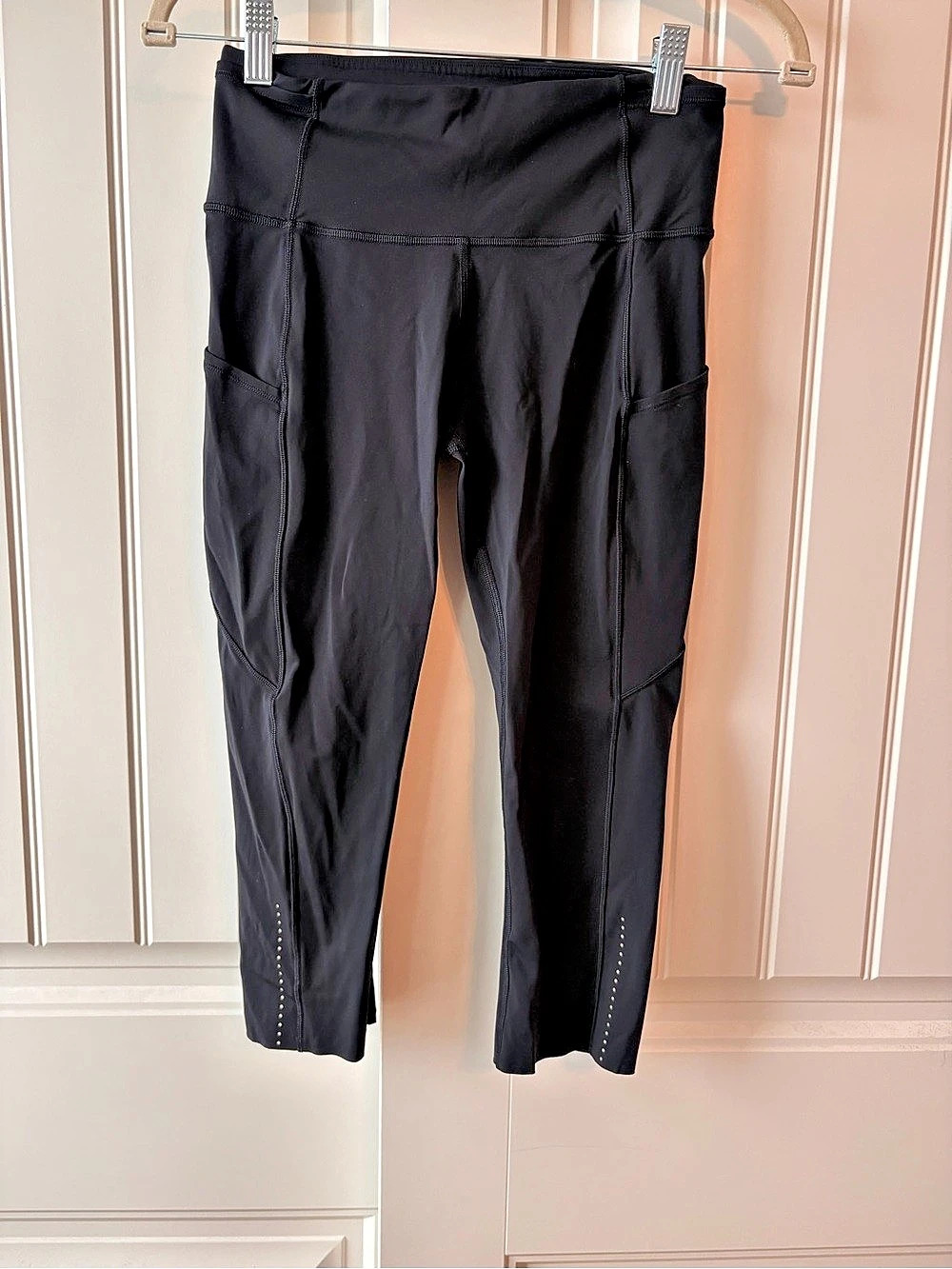 Lululemon Fast and Free High-Rise Crop 19" Black Leggings size 6